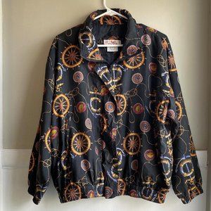 Stunt Sports Vintage Nautical Bomber Jacket black